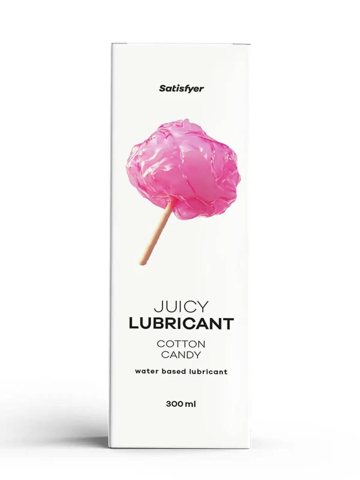 Satisfyer Cotton Candy -liukuvoide hurmaa hattaran makealla tuoksulla ja tarjoaa silkkisen liu’un ilman tahmeutta.
