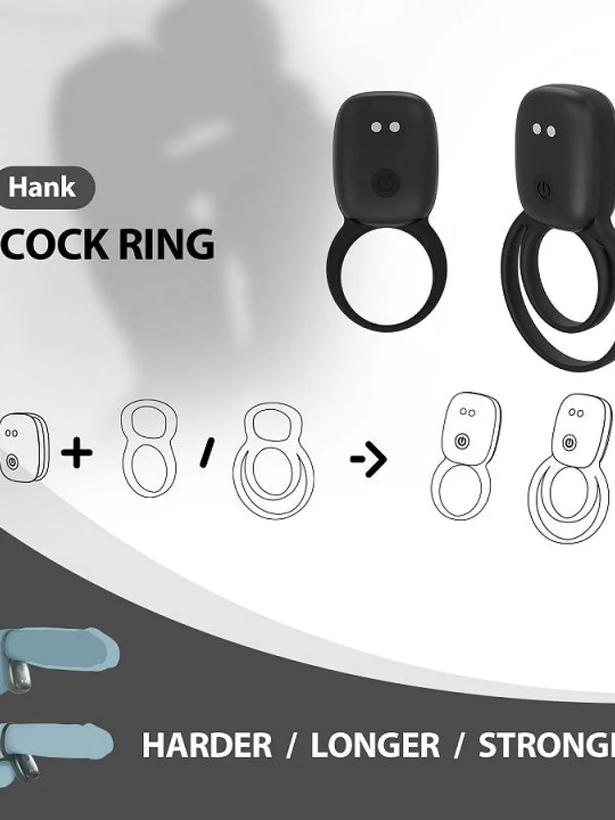 Hank Love penisrengas pidentää nautintoa, parantaa erektion kestävyyttä ja tuo lisästimulaatiota molemmille osapuolille.