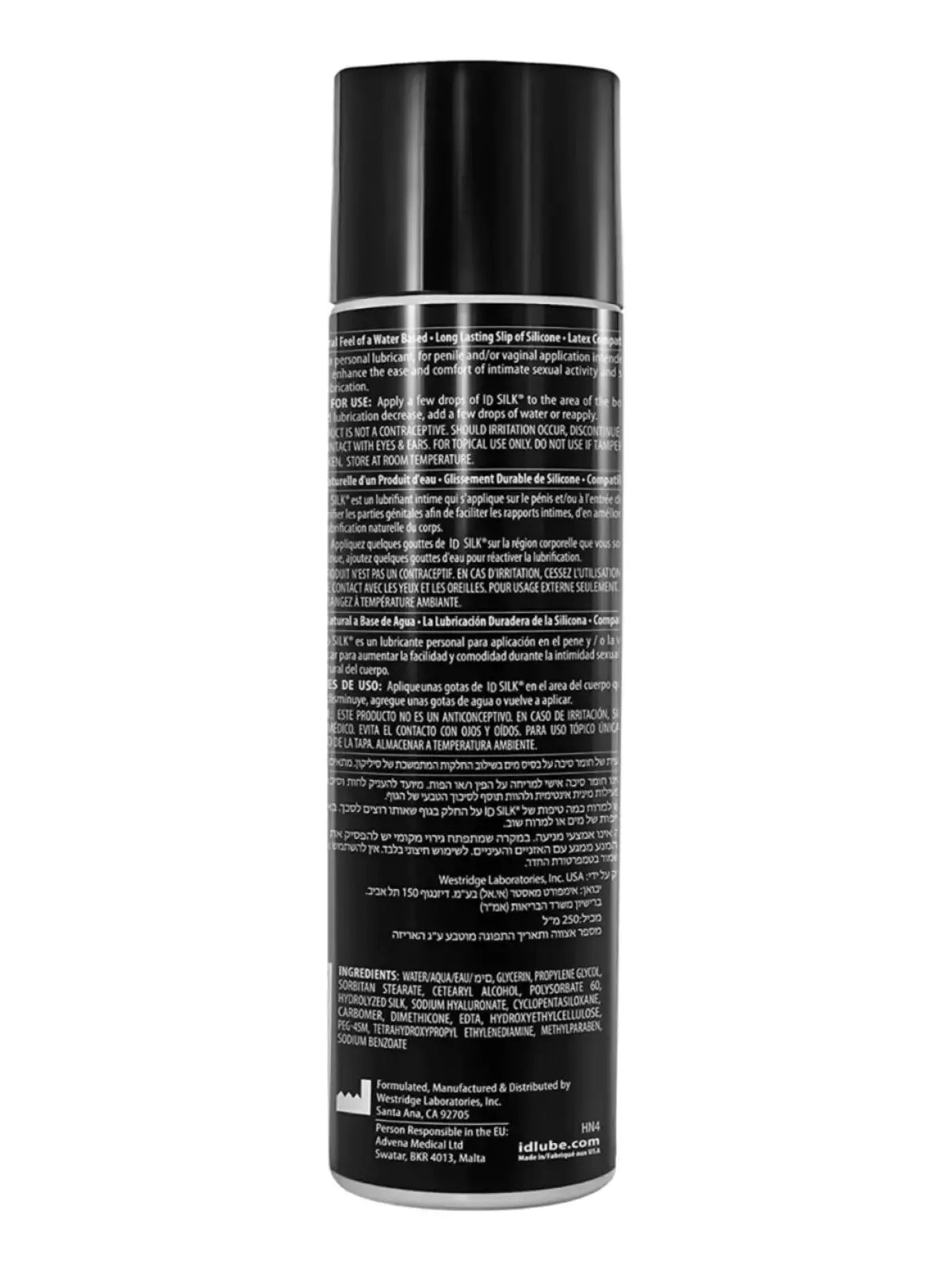 ID Silk hybridiliukuvoide 65 ml – vesipohjainen ja silikoninen koostumus, ihoystävällinen ja lateksiystävällinen vaihtoehto. Tuoteseloste