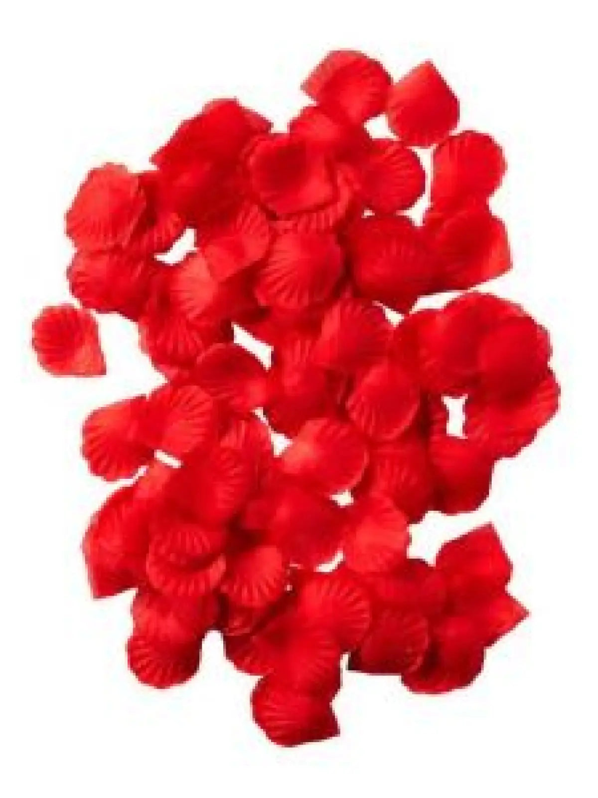 Punaiset ruusunterälehdet juhliin ja romanttisiin hetkiin. Noin 150 kpl, koko 4 × 3 cm, kestävät ja aidon näköiset koristeet.
