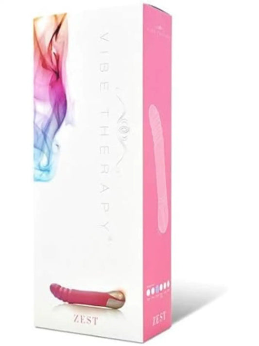 Vibe Therapy Zest Pink vibraattori, hiljainen ja tehokas, vesitiivis, 7 tärinäasetusta, lääketieteellinen silikoni ja tyylikäs pakkaus.
